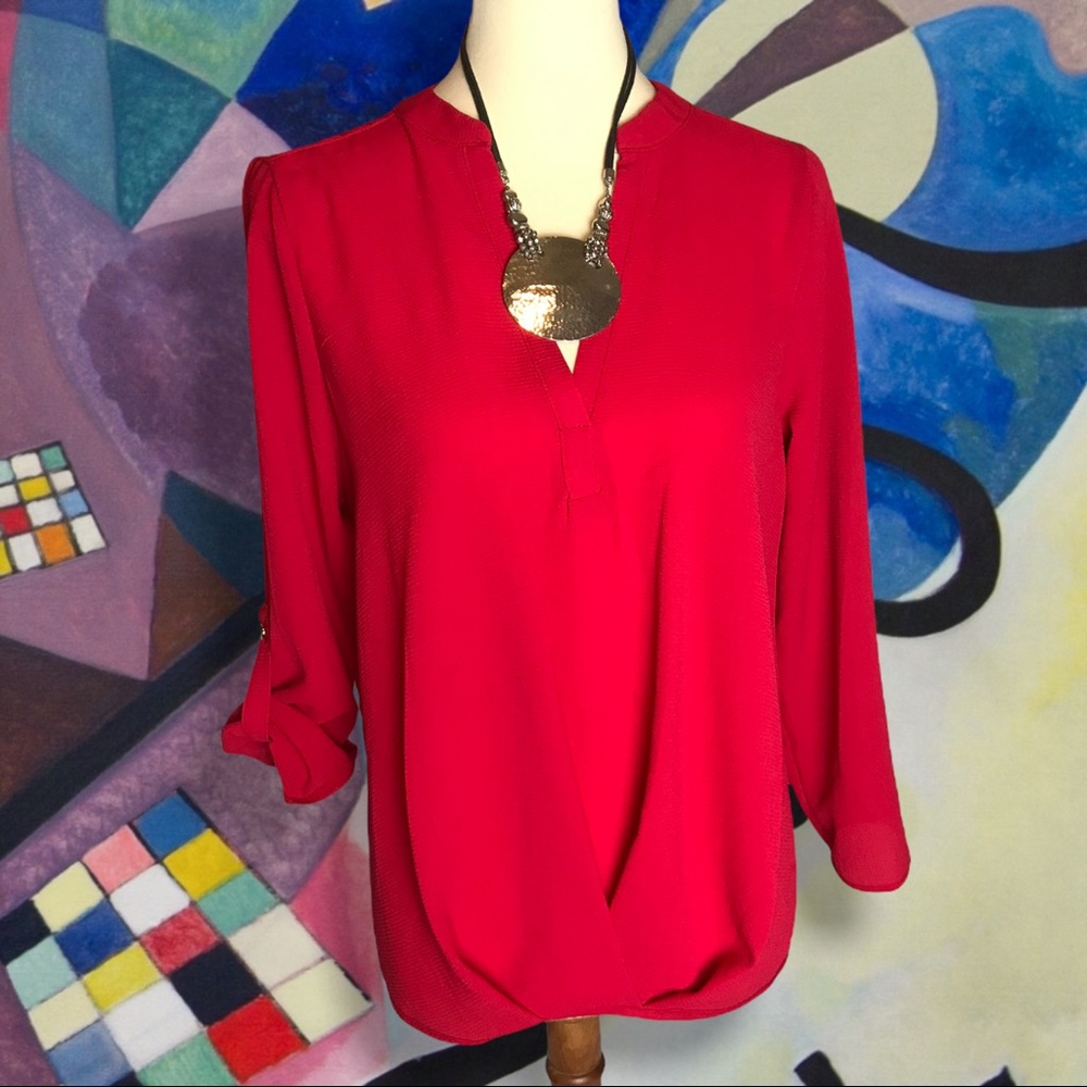 Red blouse/tunic